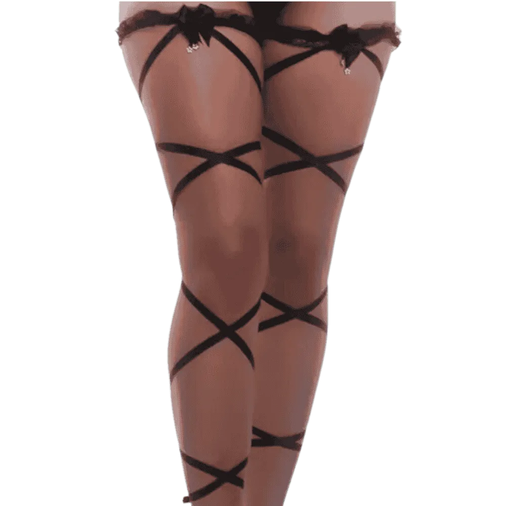 Perneira de Renda com Laço