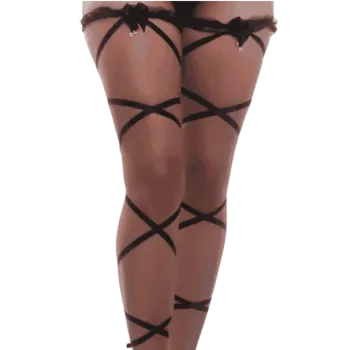 Perneira de Renda com Laço