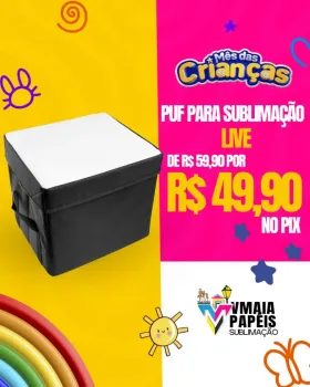 PUF- PARA SUBLIMAÇÃO -LIVE