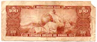 C034 - 100 Cruzeiros - 1° Estampa - Série 1135 - Dom Pedro II - Data: 1961 - UTG - Foto 2