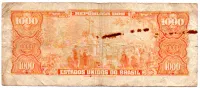 C055 - 1000 Cruzeiros - 1° Estampa - Série 2826 - Pedro Alvares Cabral - Data: 1962 - R - Foto 2