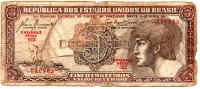 C111 - 5 Cruzeiros - Série 022 - Índio - Data: 1961 - UTG