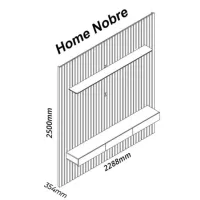 Home até 85? Nobre Ripado 230 (Com Nicho) Azul/Off White – GELIUS - Foto 2