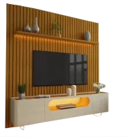 Painel Nobre 230 Naturale + Rack Nobre 210 Off White/Naturale – GELIUS - Foto 2