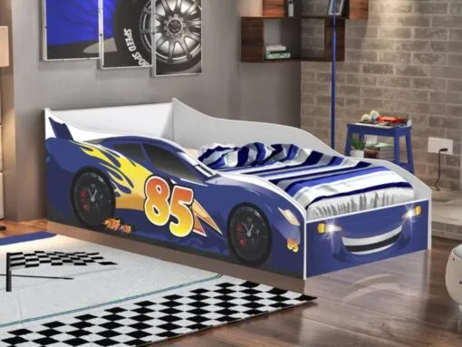 Cama Juvenil Formato de Carro – Blue Imagem