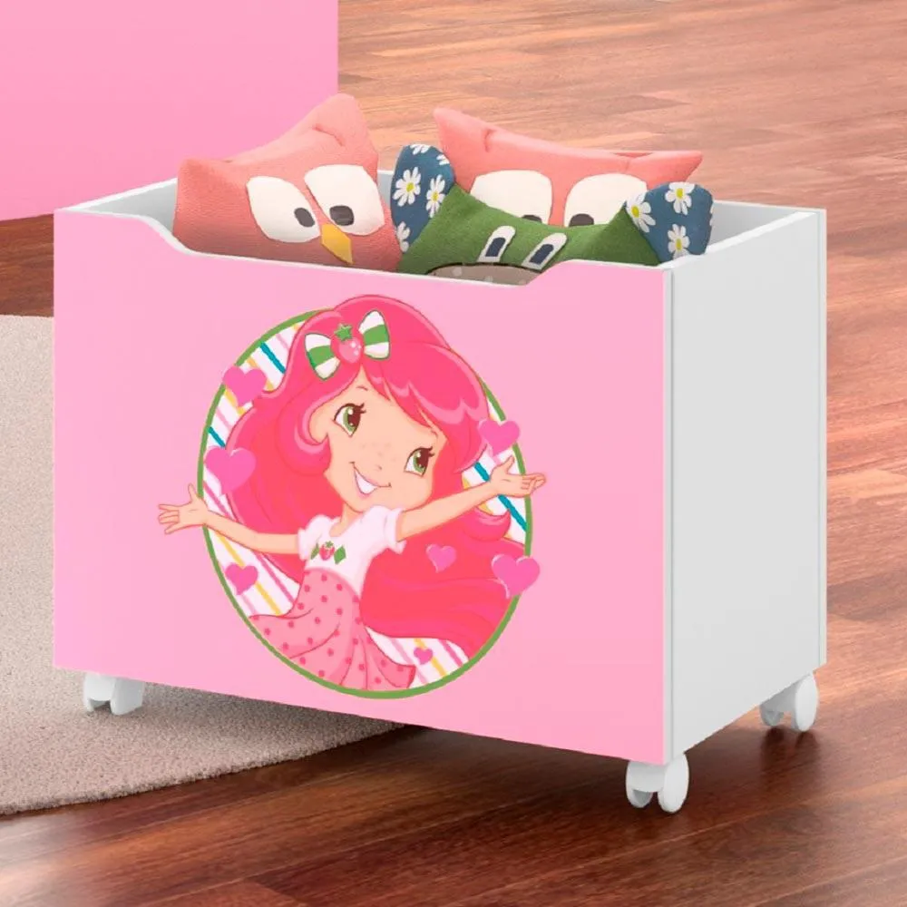 Caixa para Brinquedos Lara Moranguinho Rosa J A Mov Imagem