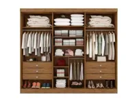 Guarda-Roupa Da Vinci Plus 6 portas e 6 gavetas – Cinamomo Ripado /Off White - Foto 2