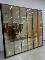 Roupeiro Innova 6 Portas de Vidro Reflecta com LED e Pes Naturale Gelius - Foto 4
