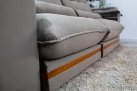 Sofá Retrátil Reclinável Ibis 2.30m Veludo Cinza 813 D33 e Molas Ensacadas - Foto 6