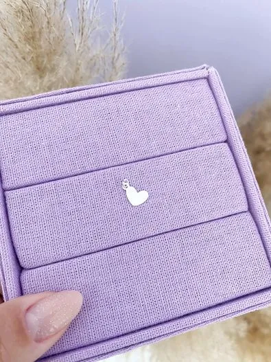 PINGENTE MINI CORAÇÃO, BANHADO A PRATA 925