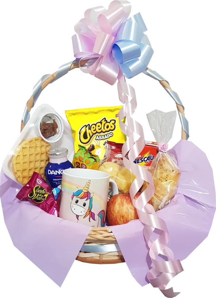 Cesta Café Infantil Unicórnio