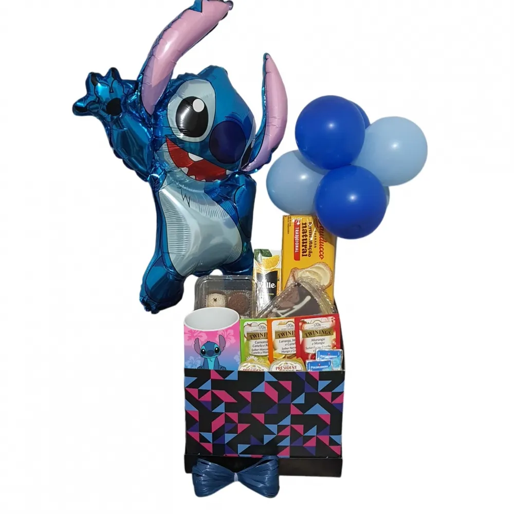 Box Chá com Bolo do Stitch Imagem
