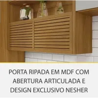 Cozinha Completa 2,70 m Princesa Freijó/Off White – NESHER - Foto 3
