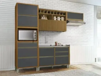 Cozinha Completa Baronesa 4 peças – Freijó/Grafite