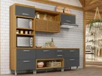 Cozinha Completa Princesa 4 peças – Freijo/Grafite - Foto 3
