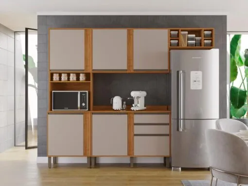 Cozinha Completa Pérola 4 Peças – Cinamomo/Off White Imagem