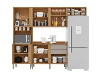 Cozinha Completa Pérola 4 Peças – Cinamomo/Off White - Foto 2