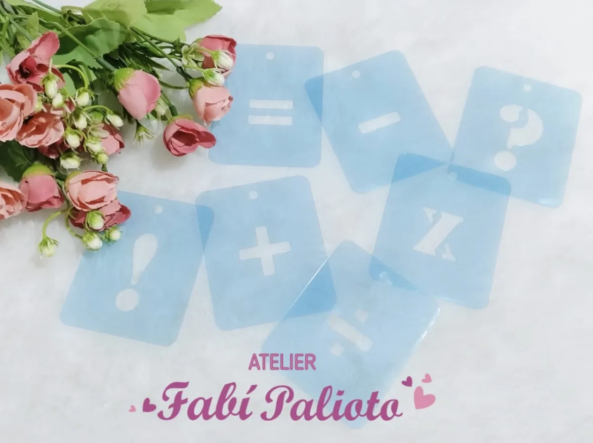 ST173  Stencil  Sinais e Pontuação Imagem