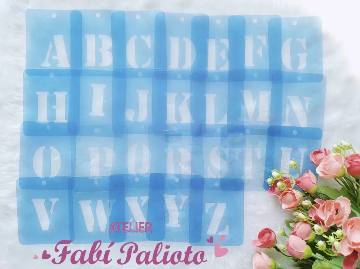 ST174  Stencil  Alfabeto com 4cm Imagem