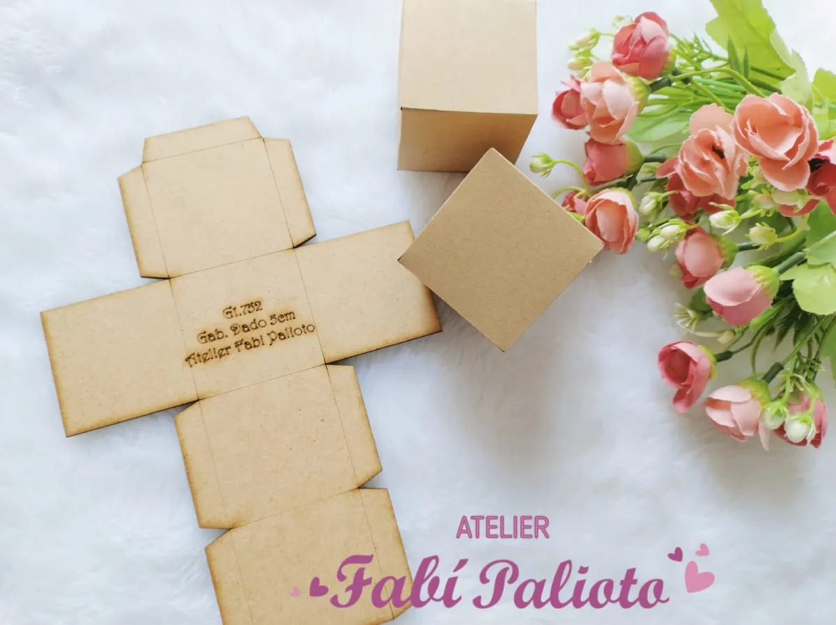 G1.752 Gabarito de Moldes  em MDF  Dado / Cubo 5cm Imagem