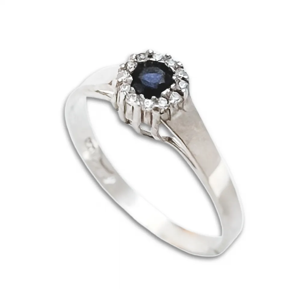 Anel de formatura prata 950 azul - ACH120 Imagem