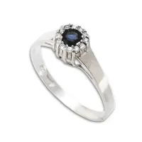 Anel de formatura prata 950 azul - ACH120