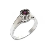 Anel de formatura prata 950 vermelho - ACH120