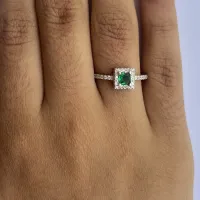 Anel de formatura de prata - verde - ACH155 - Foto 2