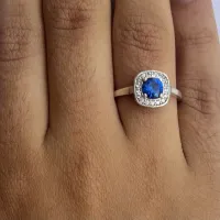 Anel de formatura prata 950  - Azul - ANR20 - Foto 2