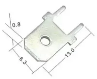 TERMINAL FASTON MACHO PCI / PCB (DJ6110) - 6.3mm  - Foto 2