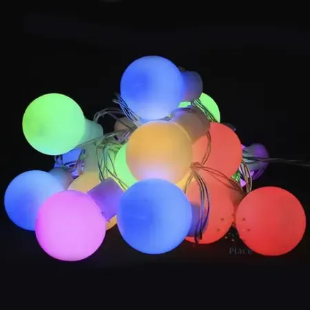 Cordão de Bola Cristal c/ 20 LEDS  Imagem