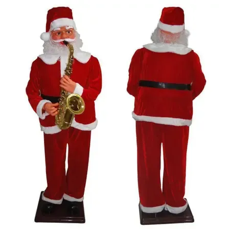 Papai Noel Animado Dança Toca Sax 1,80m Imagem
