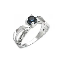   Anel de formatura prata 950 - azul - AN325