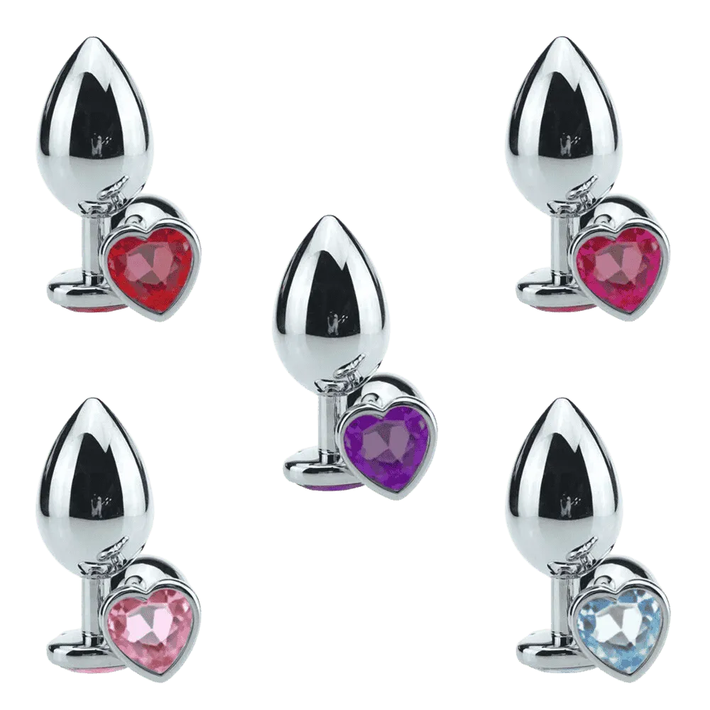 Plug Anal Metal Coração Tam G