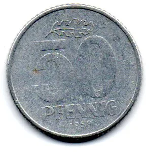 Alemanha - República Democrática (DDR) - 1968 - 50 Pfennig Imagem