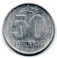 Alemanha - República Democrática (DDR) - 1982 - 50 Pfennig