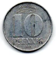 Alemanha - República Democrática (DDR) - 1968 - 10 Pfennig