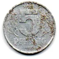 Alemanha - República Democrática (DDR) - 1968 - 5 Pfennig