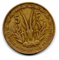 África Ocidental Francesa - 1956 - 5 CFA Francs - Foto 2
