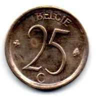 Bélgica - 1969 - 25 Centimes - Sob - Foto 2