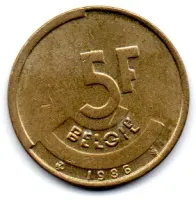 Bélgica - 1986 - 5 Francs