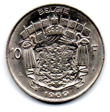 Bélgica - 1969 - 10 Francs