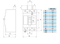 Disjuntor em Caixa Moldada Trifásico Jng Jm2-63L 50a 35Ka Novo  - Foto 2