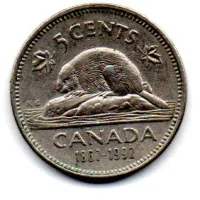 Canadá - 1992 - 5 Cents Comemorativa (125º aniversário da Confederação Canadense)