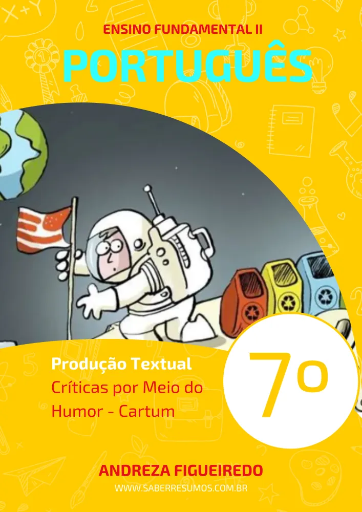 153 - Português - Produção Textual - Críticas por Meio do Humor - Cartum - 7º ano - PDF com 5 páginas