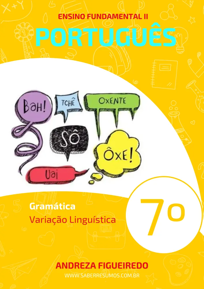 127 - Português - Gramática - Variação Linguística - 7º ano - PDF com 7 páginas