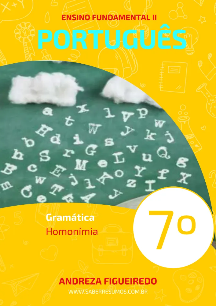 160 - Português - Gramática - Homonímia - 7º ano - PDF com 4 páginas Imagem