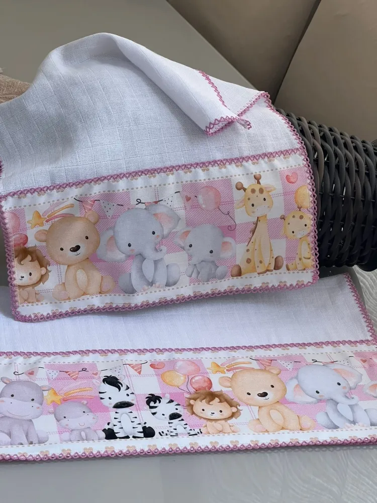  DUPLINHA BOCA+OMBRO C/BARRADO/Picueta familia safari rosa Imagem