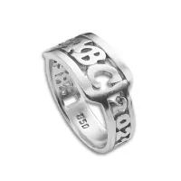 Anel de formatura prata 950 - ABC - ABC10 - Foto 2