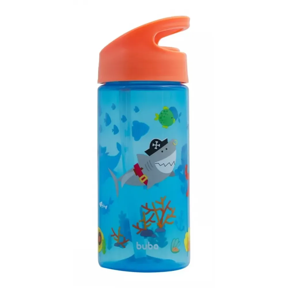 Garrafa Infantil Com Canudo Buba Aventuras – 380ml 